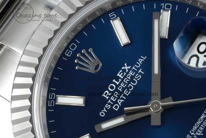 MiroTime 0224 DateJust 41 126334 NTF 1:1 Best Edition 904L Steel Blue Stick Dial on Oyster Bracelet VR Durable 2280